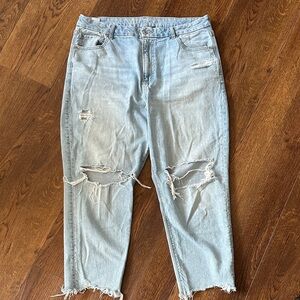 American Eagle Distressed Light Blue Women's Jeans